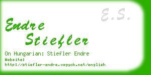 endre stiefler business card